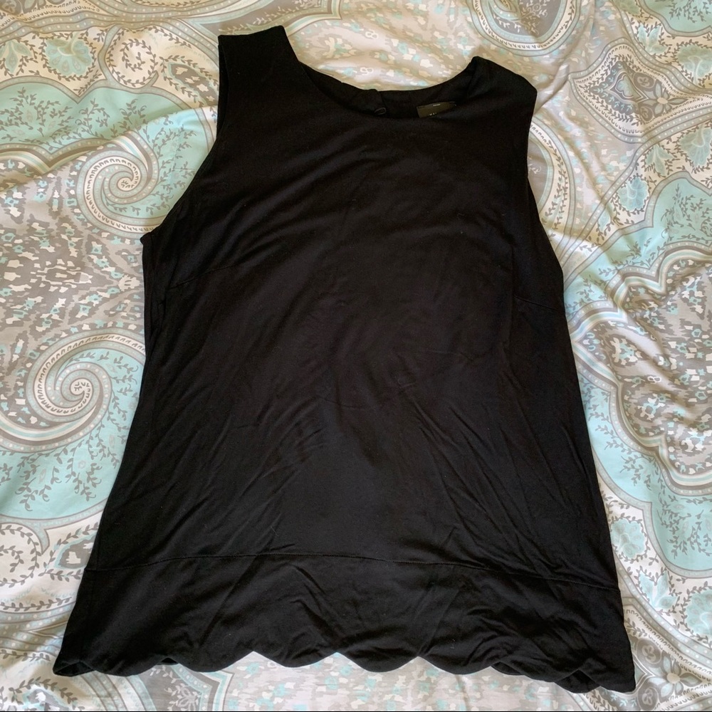 Black scalloped top